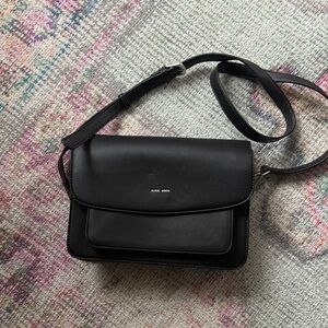 Pixie Mood Black Faux Leather Crossbody Bag